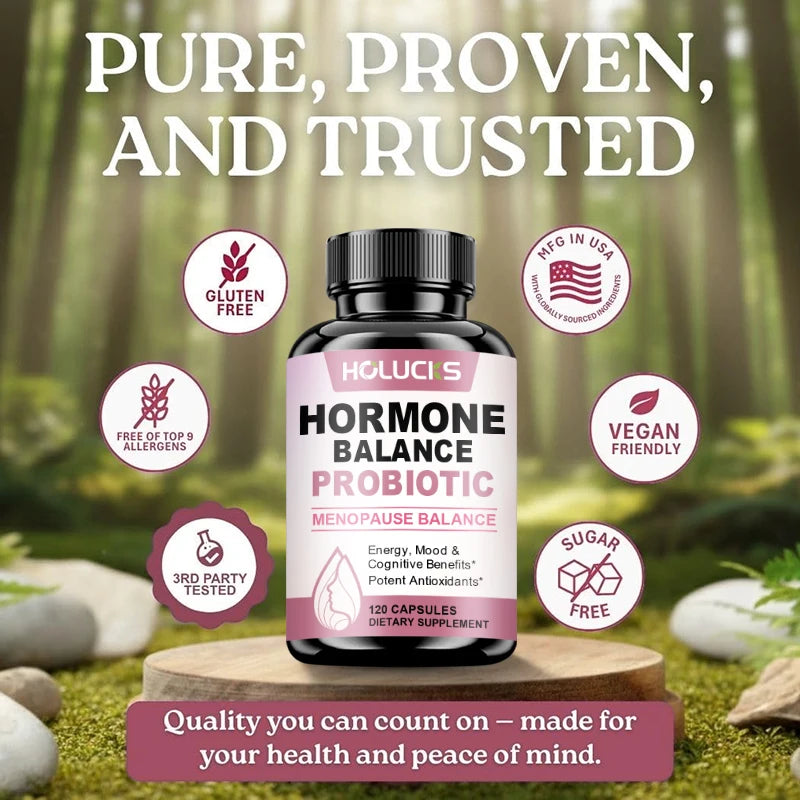 Hormone Balance Support Capsules – Women's Wellness Formula with L-Arginine, L-Tyrosine & Herbal Blend, 120 Capsules