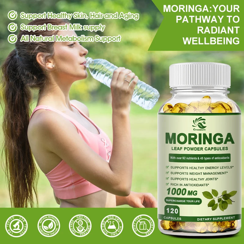Greensure Moringa Capsules – Organic Moringa Leaf Supplement for Daily Wellness Support