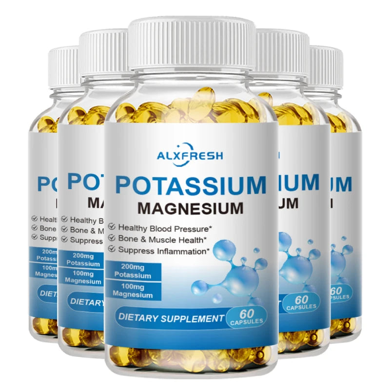 ALXFRESH Potassium & Magnesium Capsules – Daily Mineral & Wellness Supplement