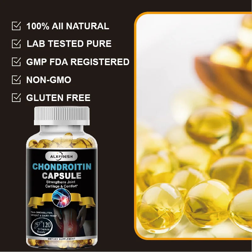 ALXFRESH Glucosamine Chondroitin Capsules with Turmeric – Joint & Bone Health Supplement