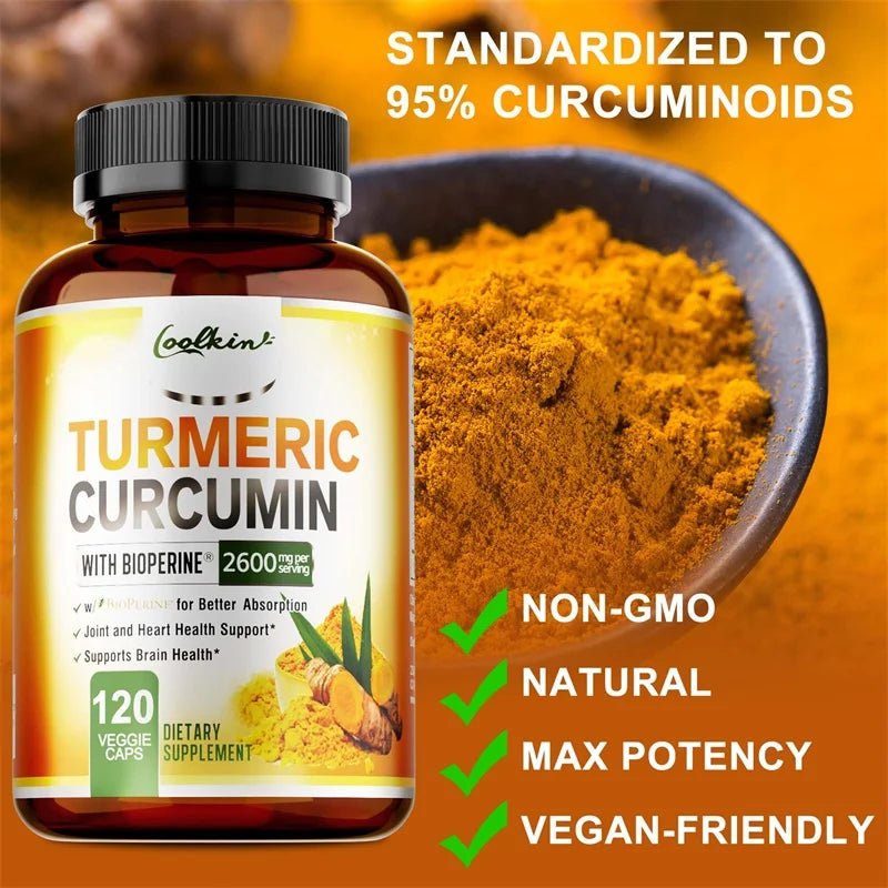 Xemenry Turmeric Curcumin 95% Capsules – Antioxidant & Daily Joint Wellness Supplement