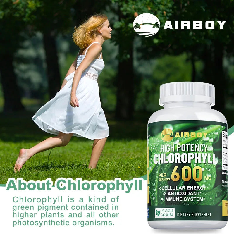 XEMENRY Chlorophyll 600mg Capsules – Daily Immune, Energy & Natural Freshness Support