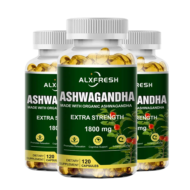 ALXFRESH Ashwagandha Capsules – Daily Stress & Wellness Support Supplement