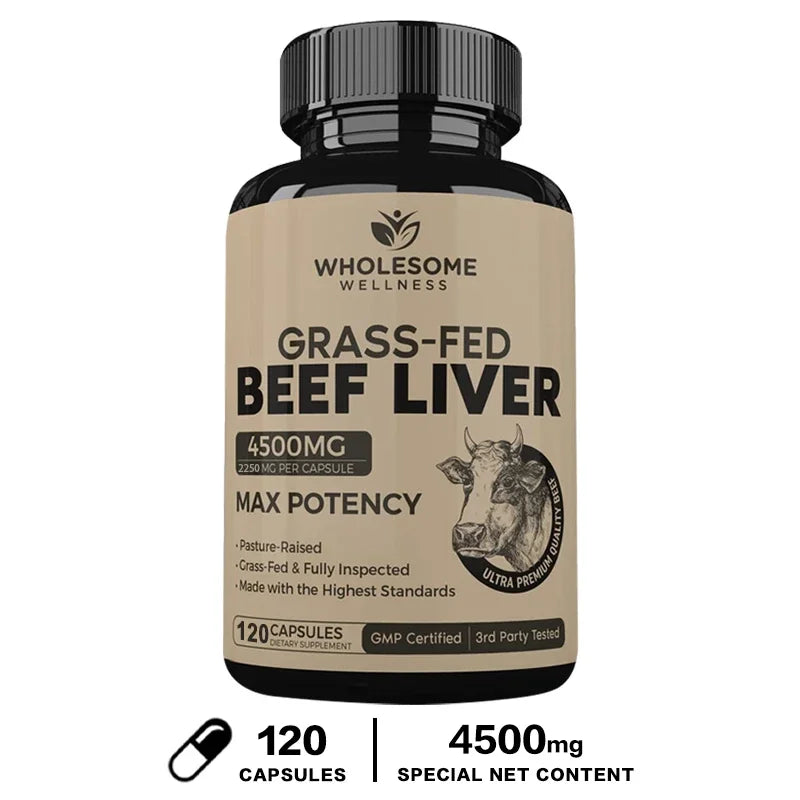 Grass Fed Beef Liver Capsules – New Zealand Freeze-Dried Liver for Energy, Iron, Heart, Brain & Immune Support