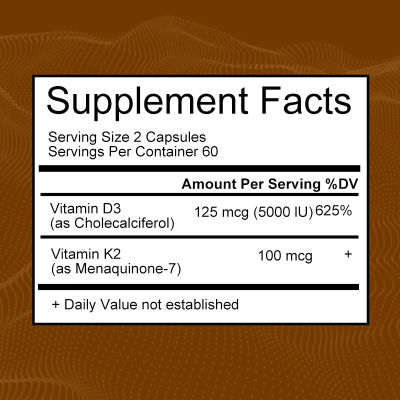 ALXFRESH Vitamin D3 + K2 Capsules – Bone, Calcium & Immune Support Supplement