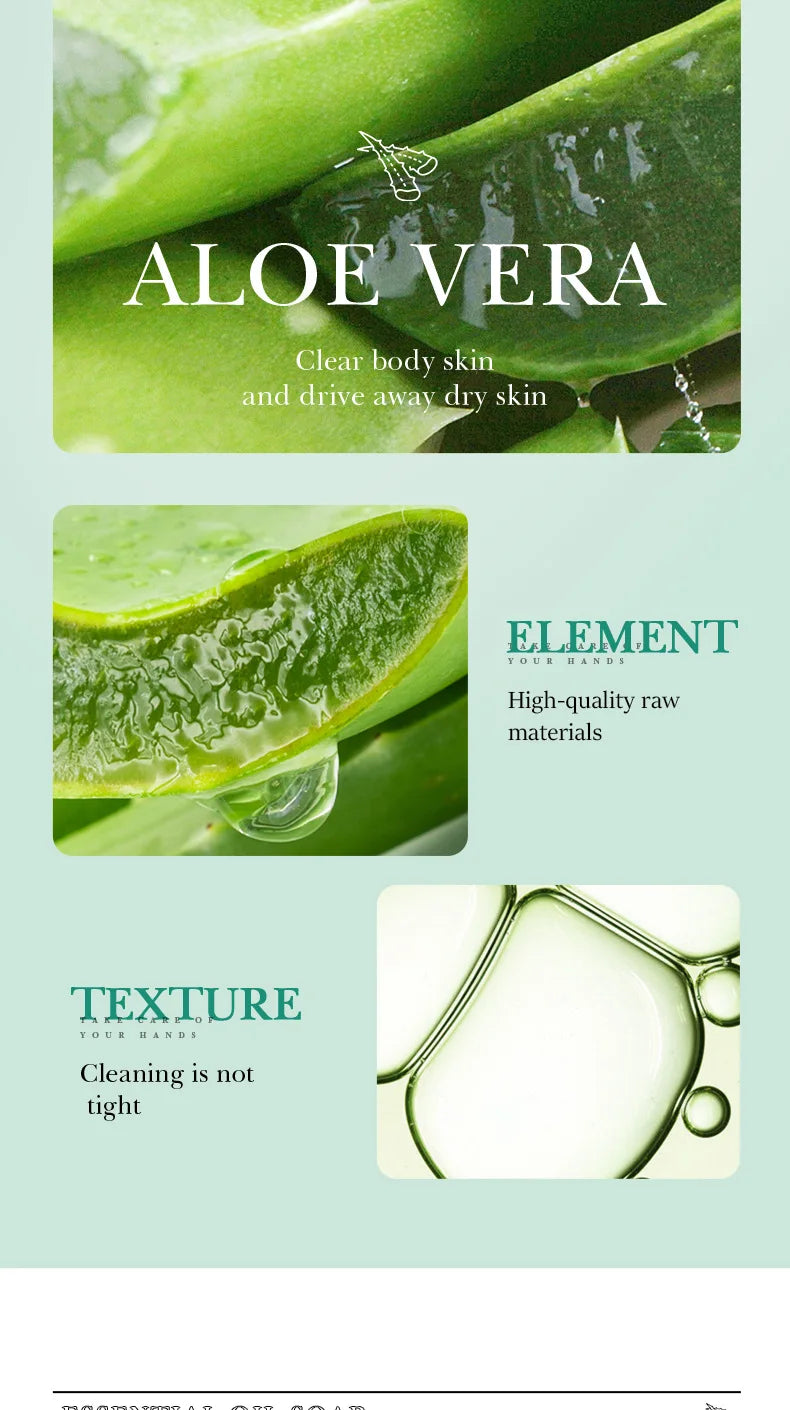 Aloe Vera Natural Facial Cleansing Soap – Handmade Essential Oil Face & Body Cleanser 100g