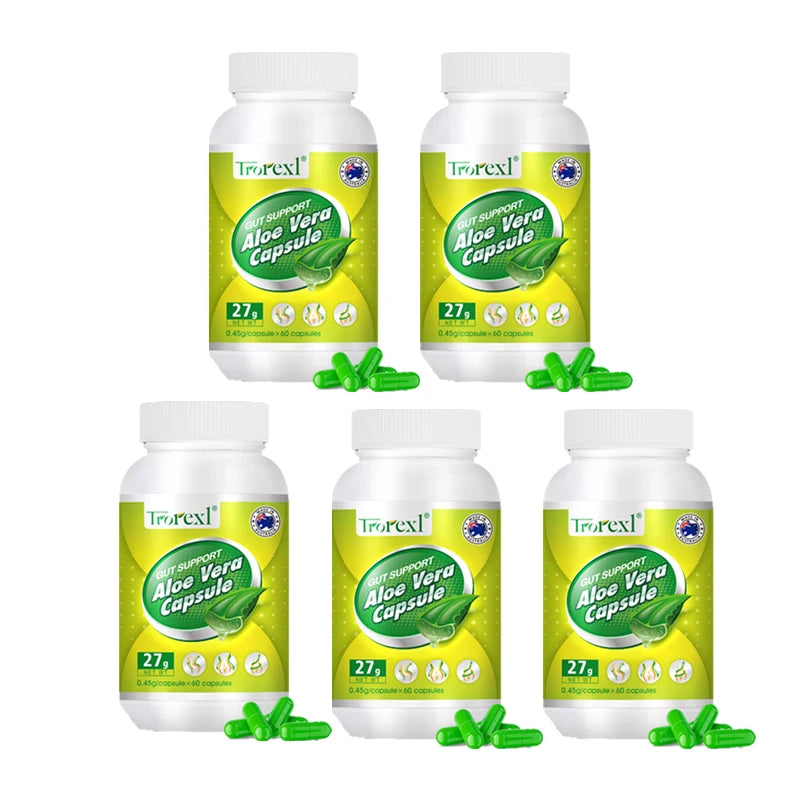 Aloe Vera Capsules – Herbal Supplement, 60 Capsules