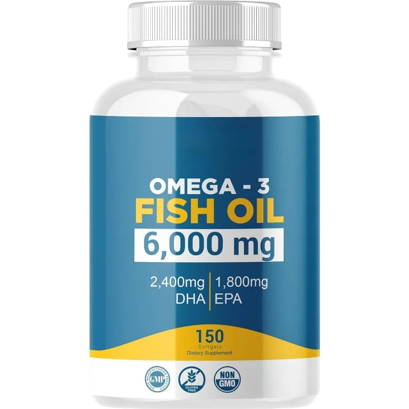 Omega-3 Fish Oil Softgels – EPA & DHA Supplement for Adults, Daily Wellness Support, 150 Softgels