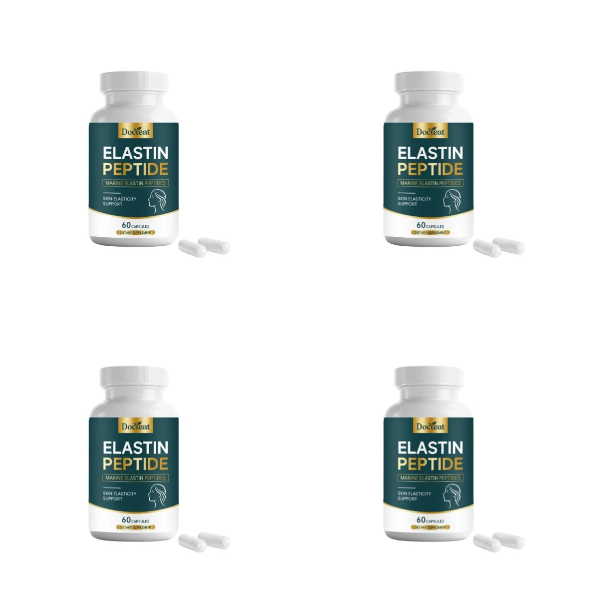 Marine Elastin Peptide Capsules – Skin Wellness Supplement, 60 Capsules