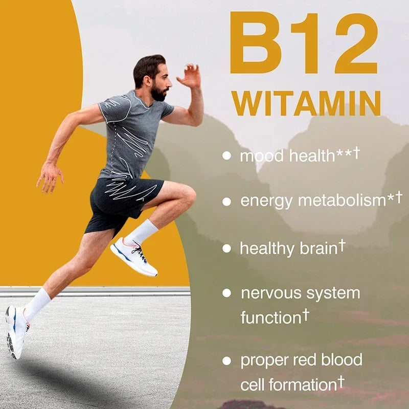 XEMENRY Vitamin B12 Capsules – Daily Energy, Brain & Nervous System Support Supplement