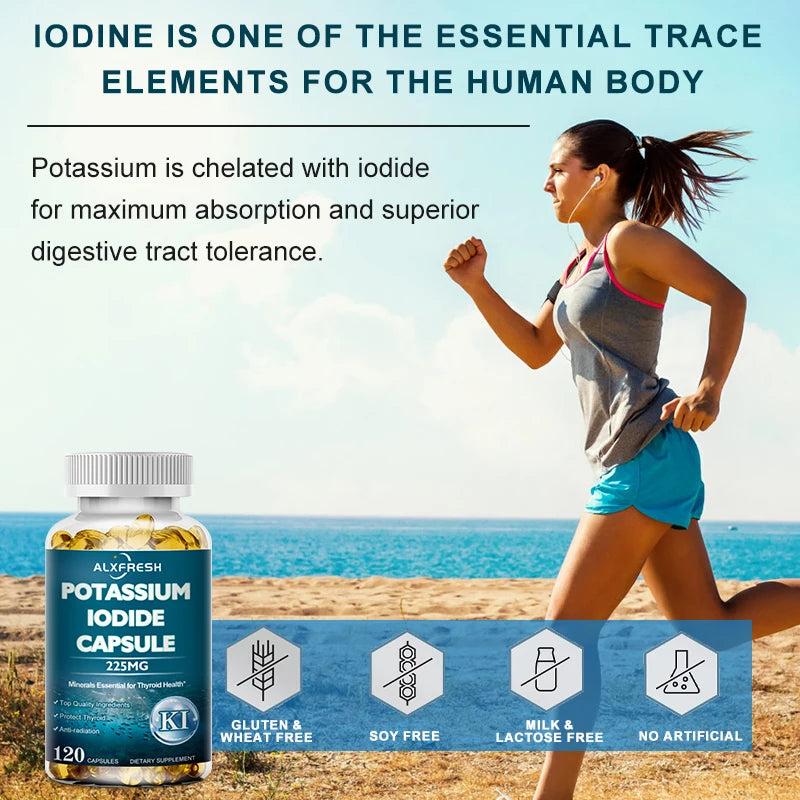 ALXFRESH Potassium Iodide Capsules – Thyroid Health & Daily Wellness Supplement
