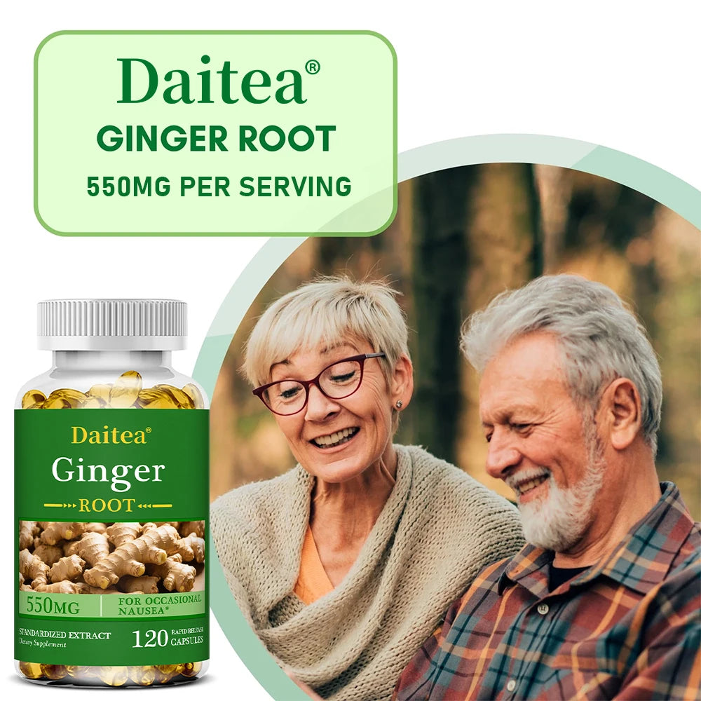 Ginger Root 500mg Capsules – High Absorption Digestive, Joint, Immune & Antioxidant Support Supplement (120 Capsules)