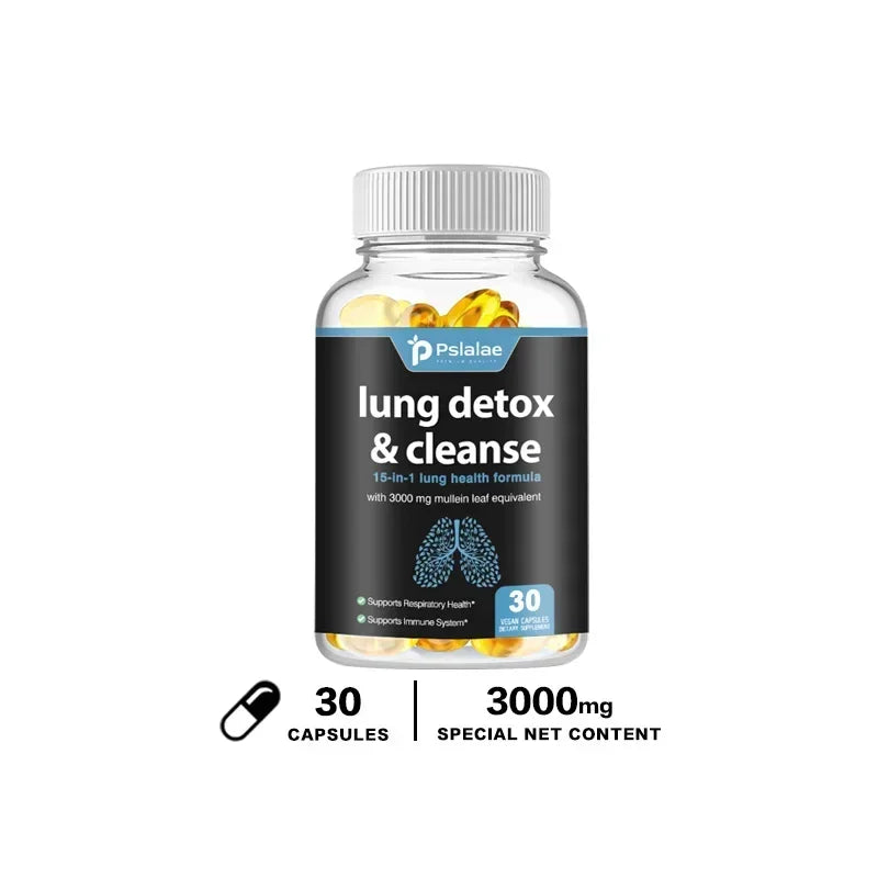 Pslalae 15-in-1 Lung Health Formula – Respiratory, Immune & Daily Breathing Support Capsules