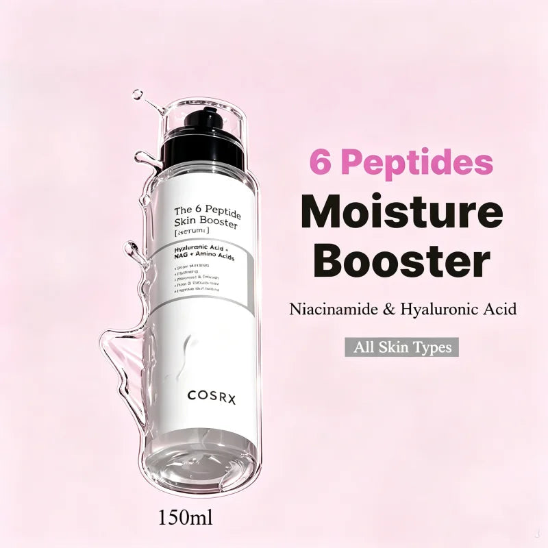 6-Peptide Booster Facial Serum – Hydrating Essence with Niacinamide & Hyaluronic Acid