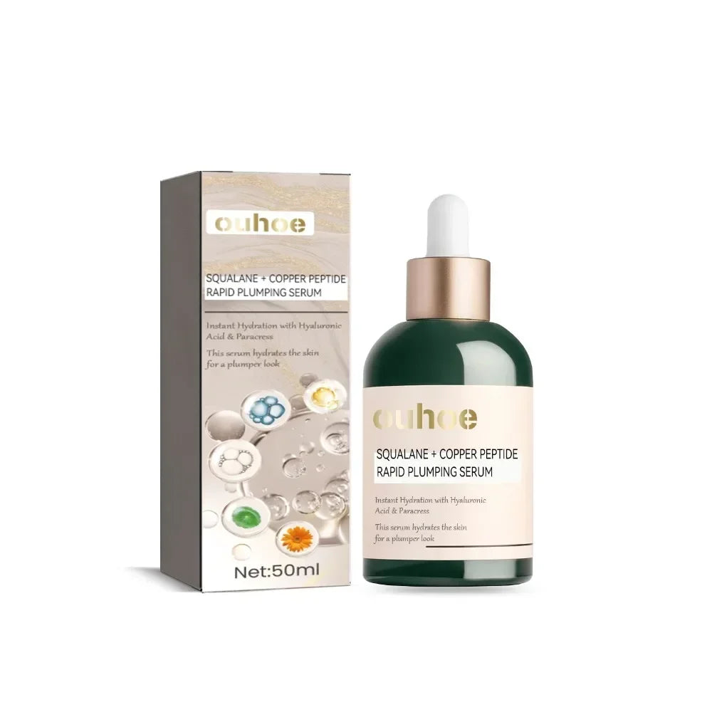 Squalane & Copper Peptide Facial Serum – Hydrating Face and Neck Essence for Smooth, Radiant-Looking Skin