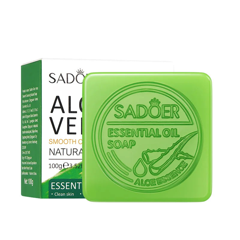 Aloe Vera Natural Facial Cleansing Soap – Handmade Essential Oil Face & Body Cleanser 100g