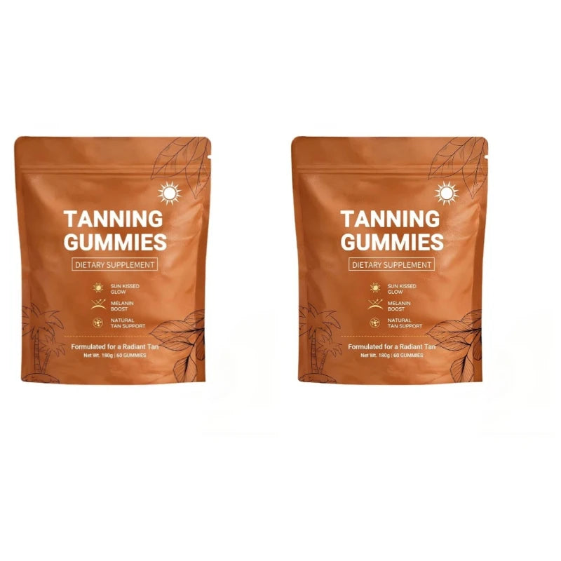 Sunless Tanning Gummies with Beta-Carotene – Bronzing Glow Support, 60 Gummies