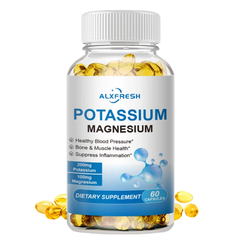 ALXFRESH Potassium & Magnesium Capsules – Daily Mineral & Wellness Supplement
