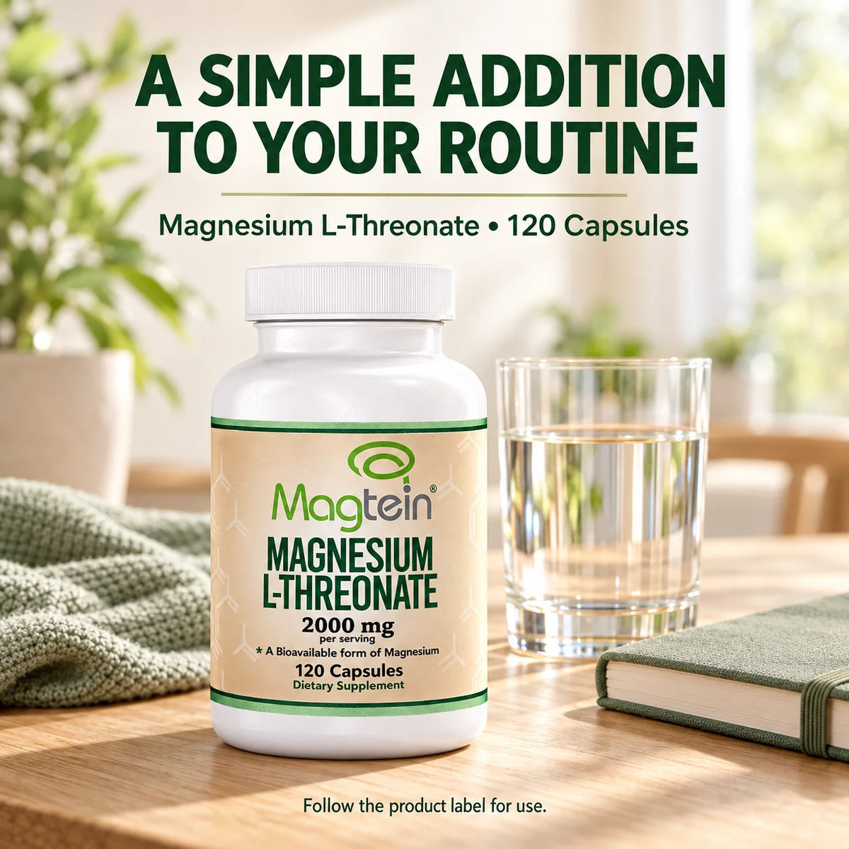 Magnesium L-Threonate Capsules – Cognitive Wellness Support, 120 Vegetarian Capsules