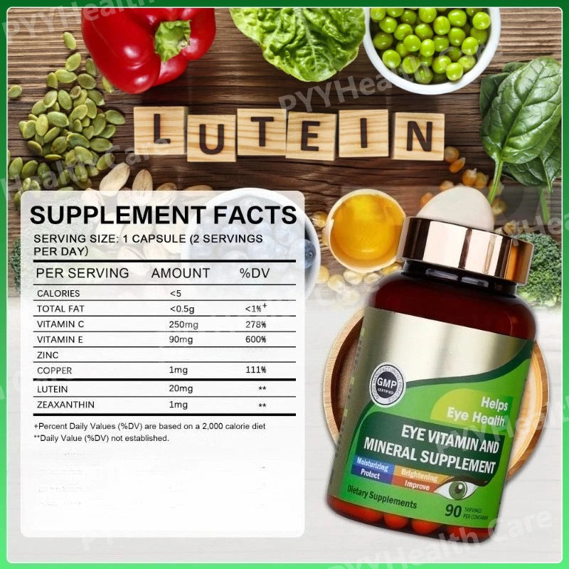 Lutein Eye Support Capsules – Lutein Supplement, 90 Capsules