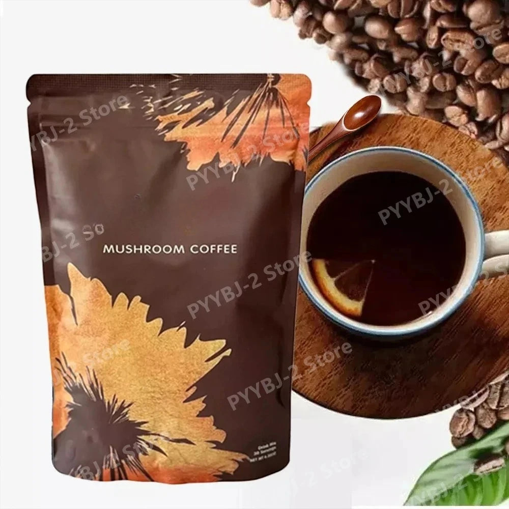 Organic Mushroom Coffee Powder with 6 Mushroom Extracts & MCT Oil – Smooth Daily Coffee Blend, 180g
