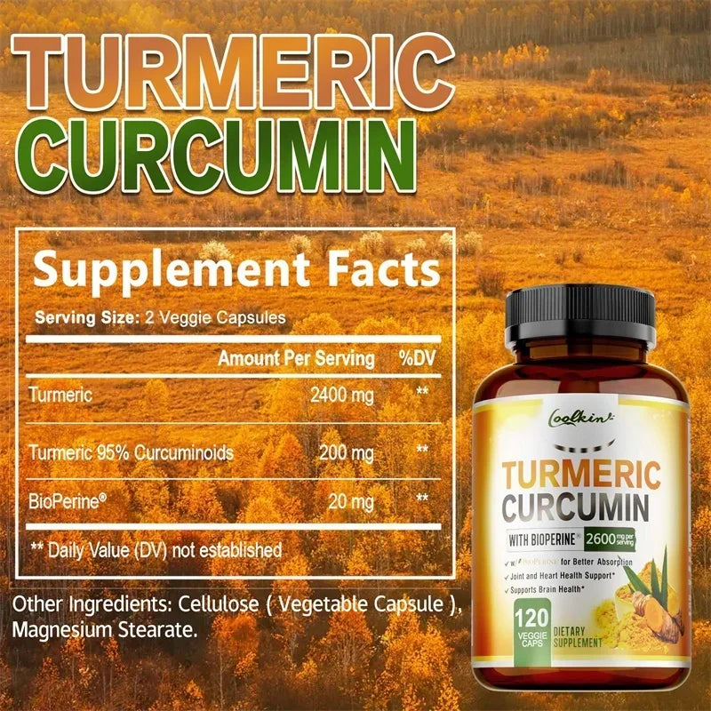 Xemenry Turmeric Curcumin 95% Capsules – Antioxidant & Daily Joint Wellness Supplement