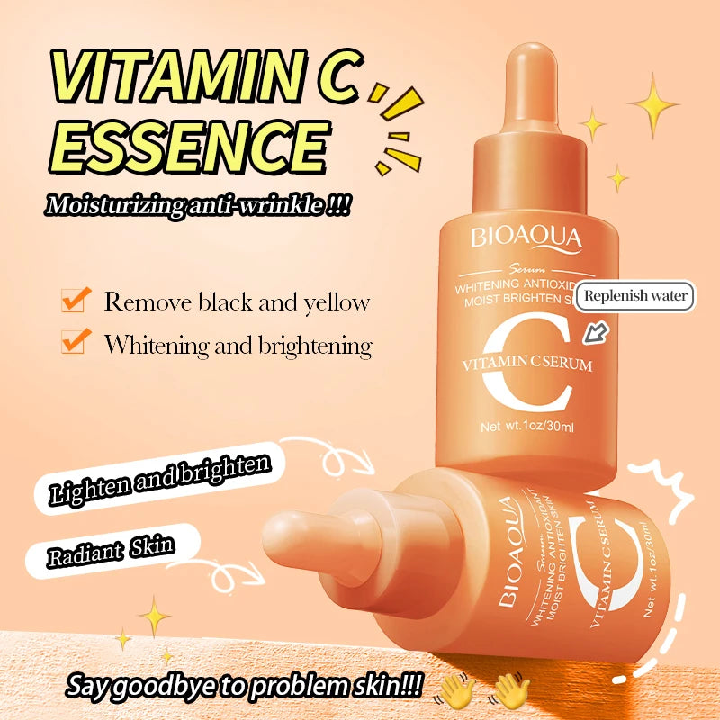 BIOAQUA Vitamin C Retinol & Hyaluronic Acid Serum – Hydrating & Brightening Facial Essence