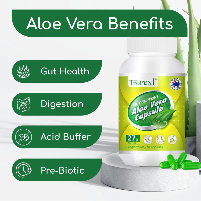 Aloe Vera Capsules – Herbal Supplement, 60 Capsules