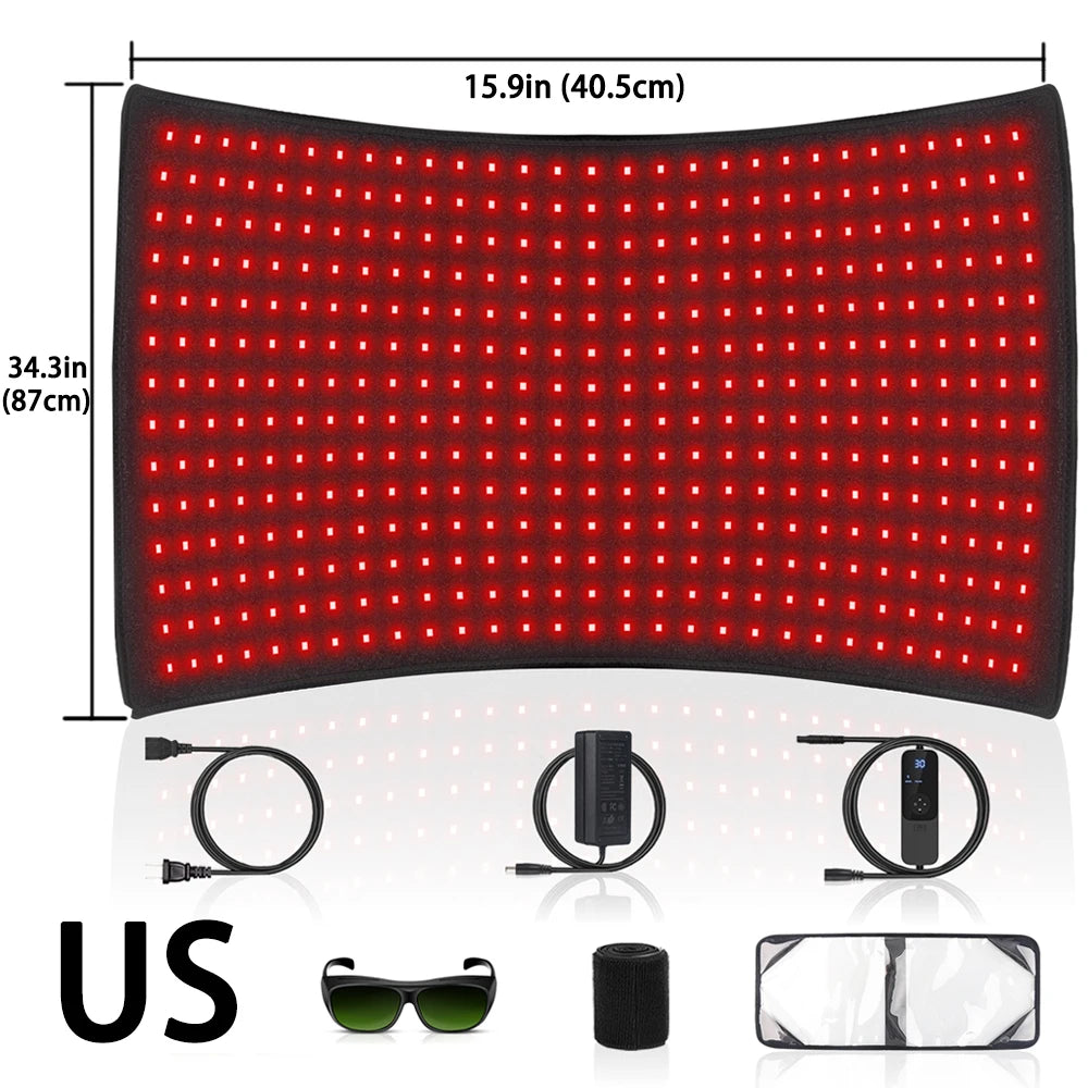 Red & Near-Infrared Light Therapy Heating Pad – 850nm Body Relaxation Cushion