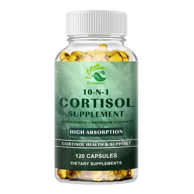 Stress Support Capsules with Ashwagandha, L-Theanine & Magnesium – 60 or 120 Capsules