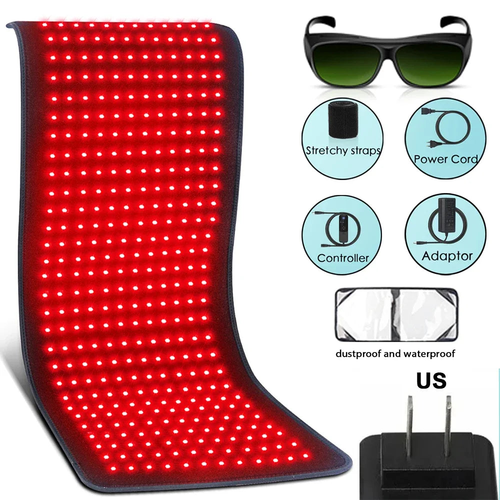 Red & Near-Infrared Light Therapy Heating Pad – 850nm Body Relaxation Cushion