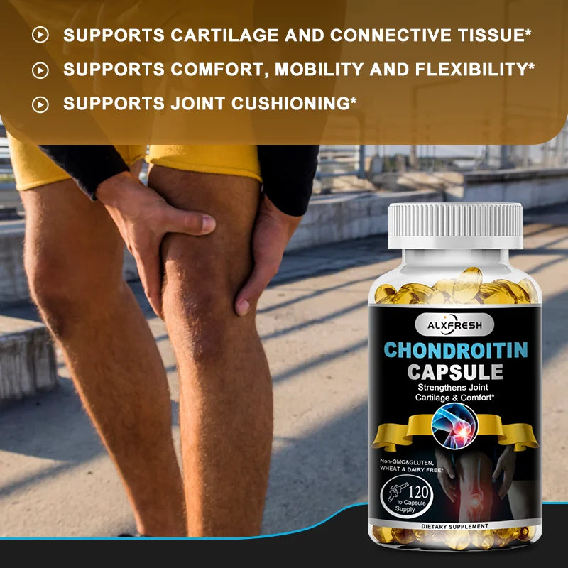 ALXFRESH Glucosamine Chondroitin Capsules with Turmeric – Joint & Bone Health Supplement