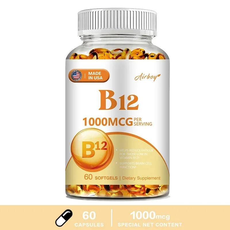 XEMENRY Vitamin B12 Capsules – Daily Energy, Brain & Nervous System Support Supplement
