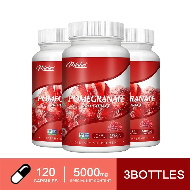 PSLALAE Pomegranate Fruit Extract Capsules – Daily Antioxidant, Immune & Heart Health Support