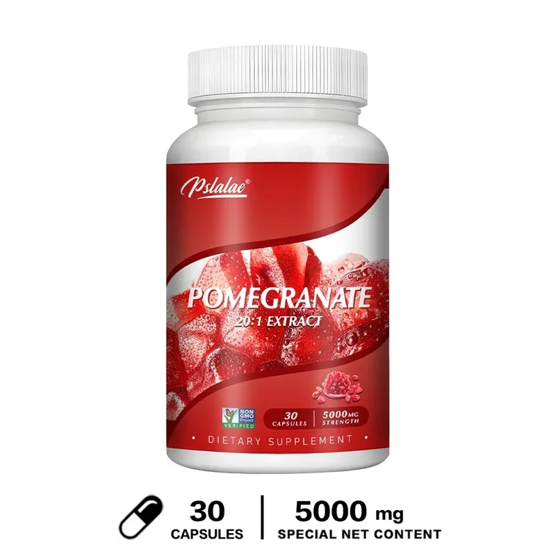 PSLALAE Pomegranate Fruit Extract Capsules – Daily Antioxidant, Immune & Heart Health Support