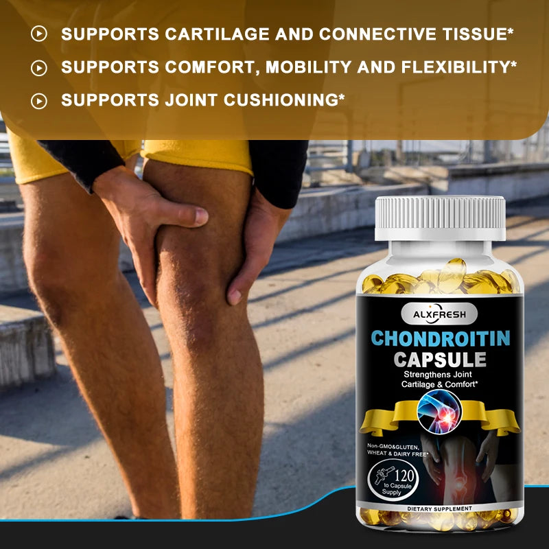 Alxfresh Glucosamine Chondroitin MSM with Turmeric & Vitamin D – Joint Support, Bone Health, Mobility & Calcium Absorption Supplement