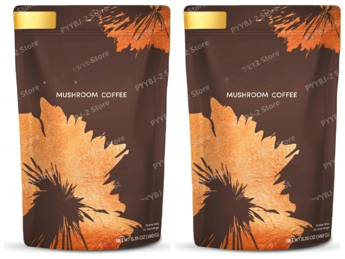 Organic Mushroom Coffee Powder with 6 Mushroom Extracts & MCT Oil – Smooth Daily Coffee Blend, 180g