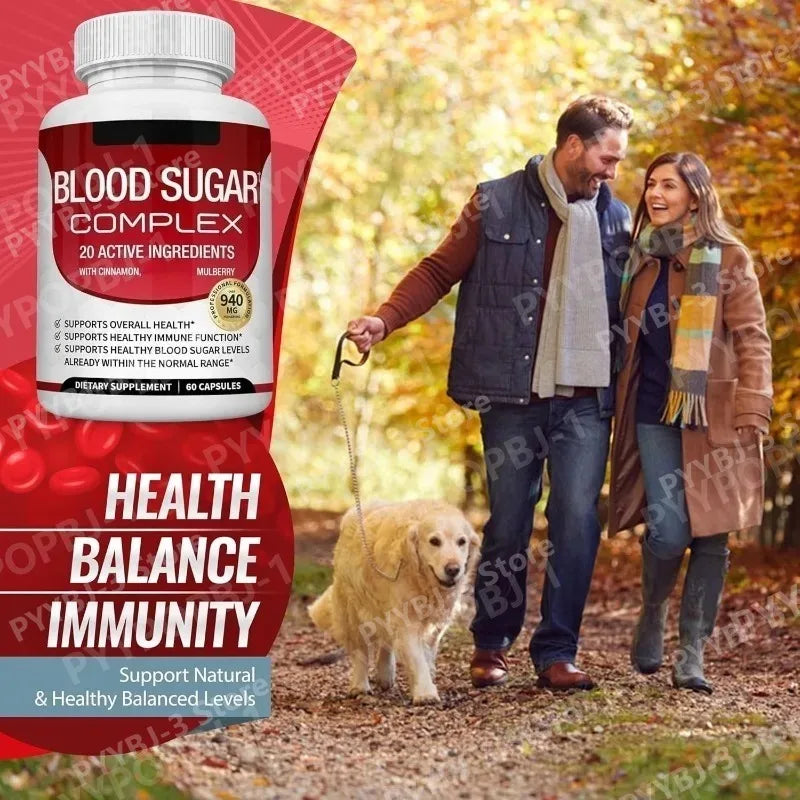 Blood Sugar Support Capsules with Mulberry – Metabolic Wellness Supplement, 60 Capsules