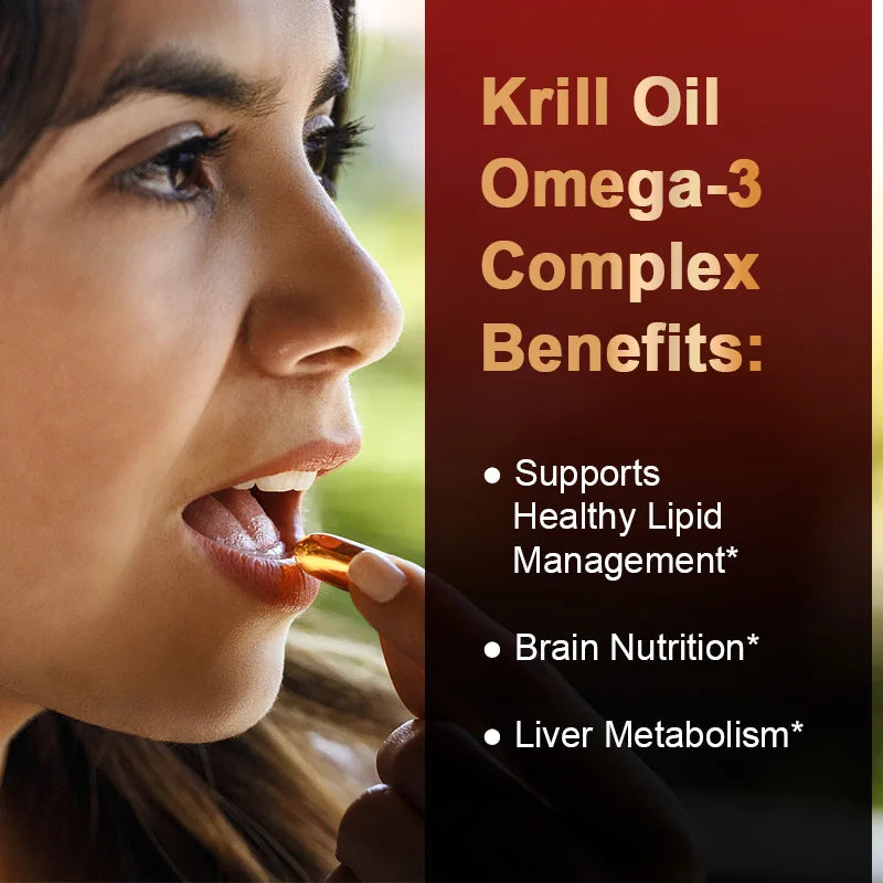 SNGHWE Krill Oil 2000mg Omega-3 Capsules – EPA, DHA & Astaxanthin for Heart, Brain & Joint Support