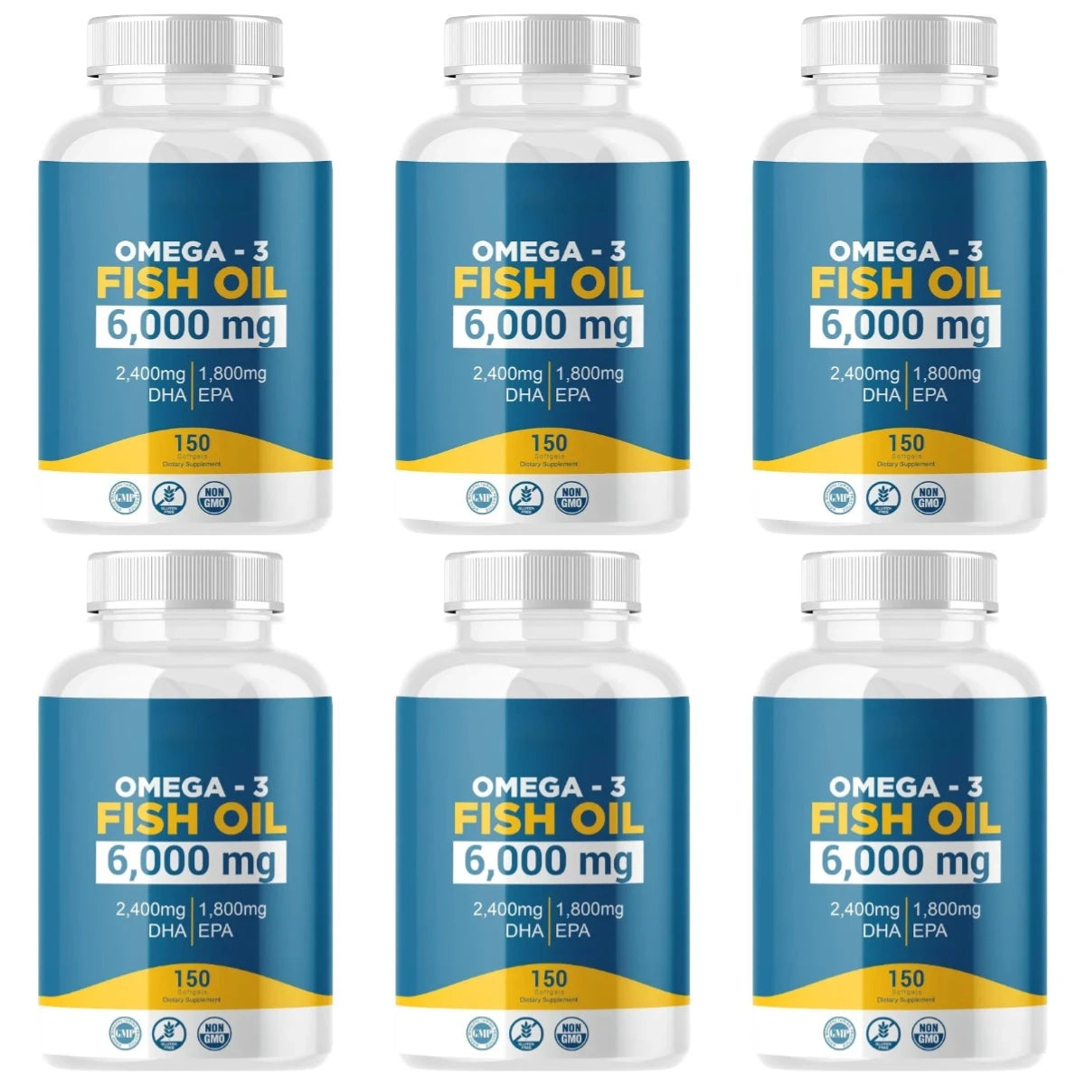 Omega-3 Fish Oil Softgels – EPA & DHA Supplement for Adults, Daily Wellness Support, 150 Softgels