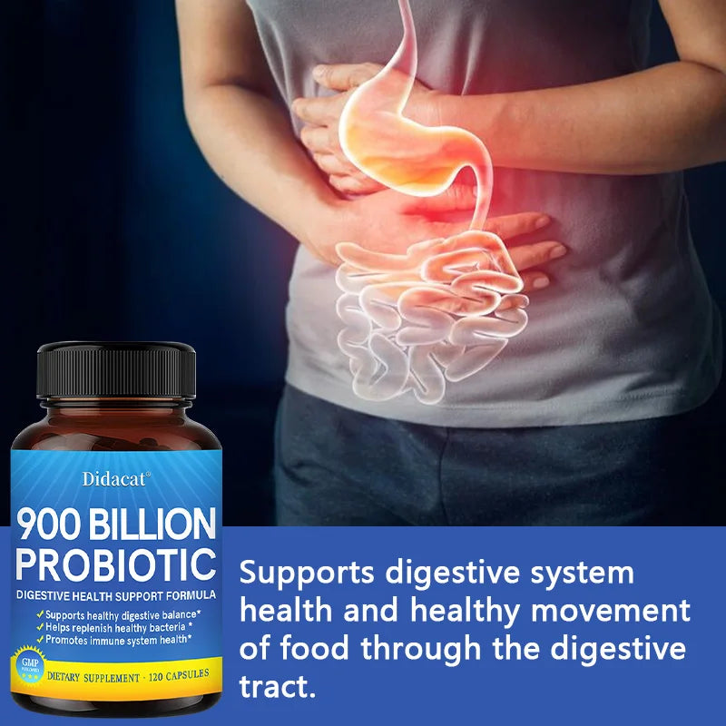 900 Billion Probiotic Capsules – Digestive Health, Gut Flora Balance & Immune Support