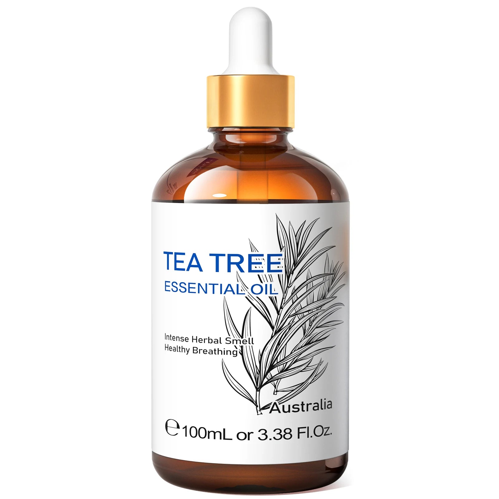 HIQILI Tea Tree Essential Oil 100ml – 100% Pure Steam Distilled Oil for Aromatherapy, Diffusers & Hair Care