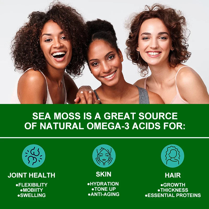 KEXINSH Organic Sea Moss Capsules – Daily Sea Moss Supplement for Thyroid & Wellness Support
