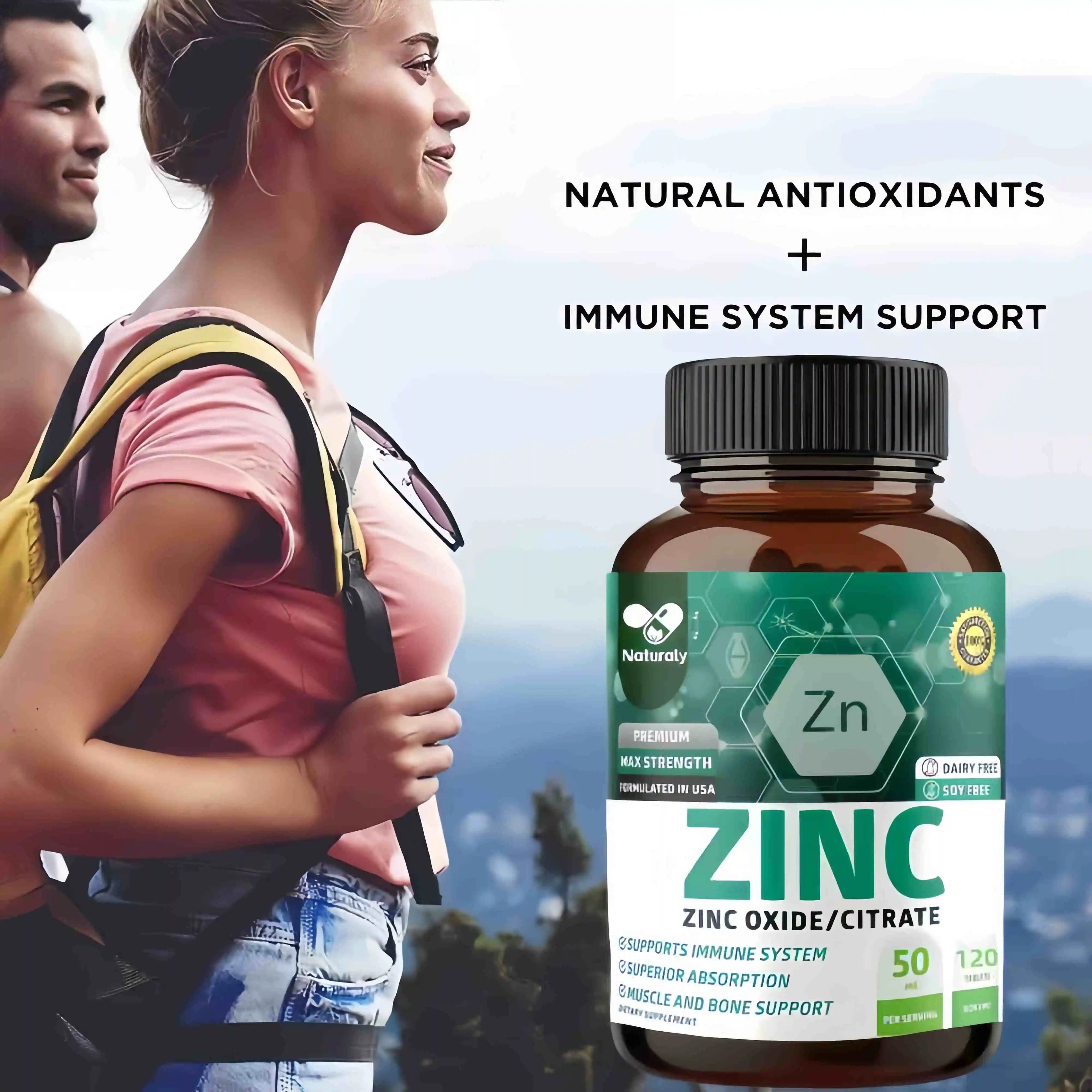 Zinc 50mg Capsules – Immune Support, Antioxidant & Energy Metabolism