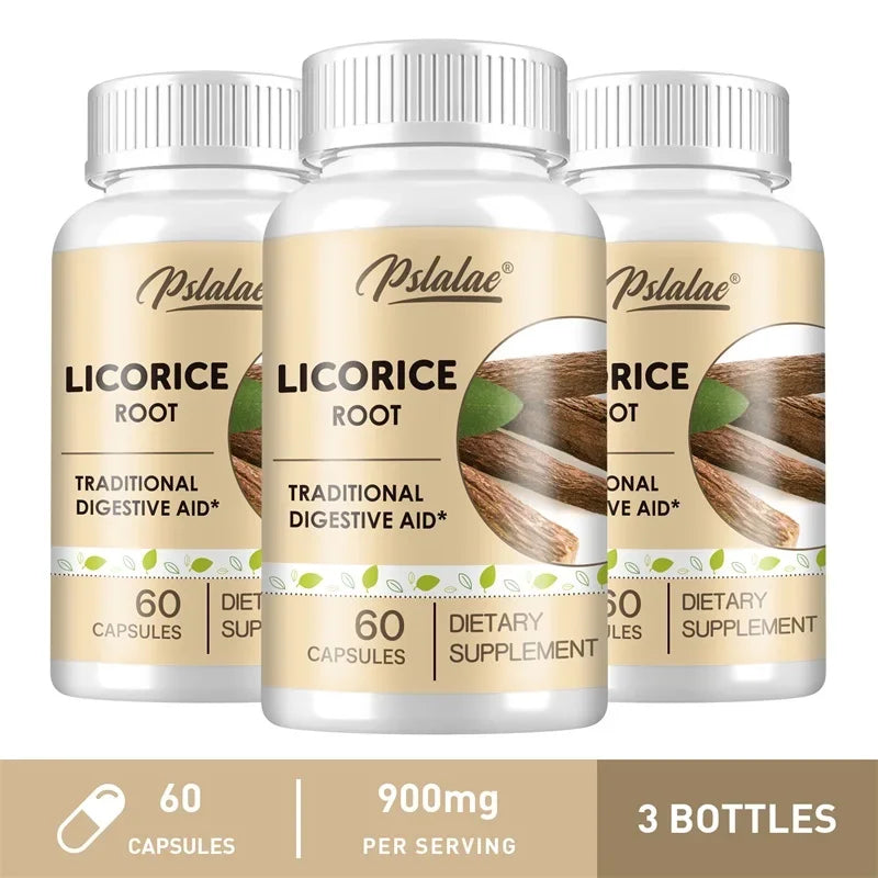 PSLALAE Licorice Root Capsules – Daily Digestive, Antioxidant & Heart Health Support