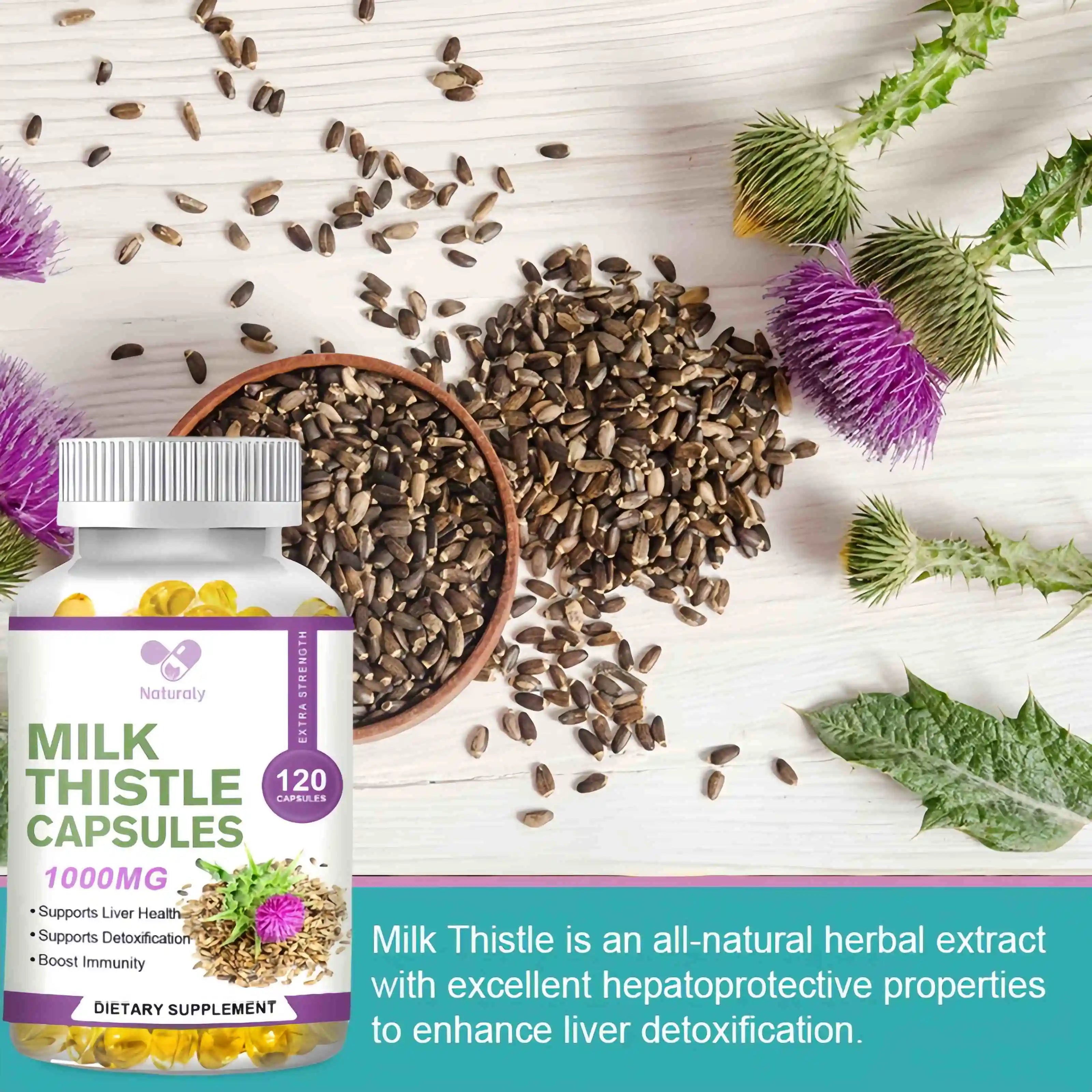 Milk Thistle 1000mg Capsules – Liver Health, Detox & Antioxidant Support