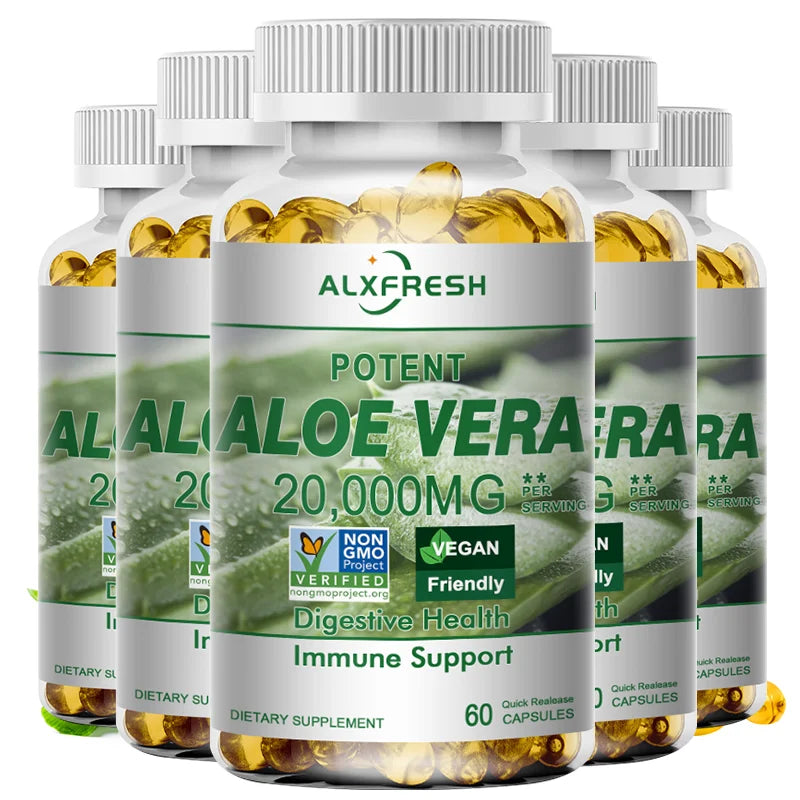 ALXFRESH Aloe Vera Capsules – Digestive Health & Daily Wellness Supplement