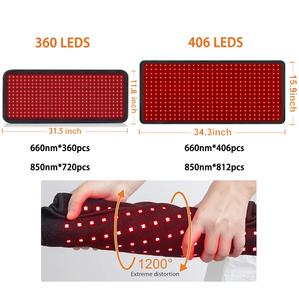 Red & Near-Infrared Light Therapy Heating Pad – 850nm Body Relaxation Cushion