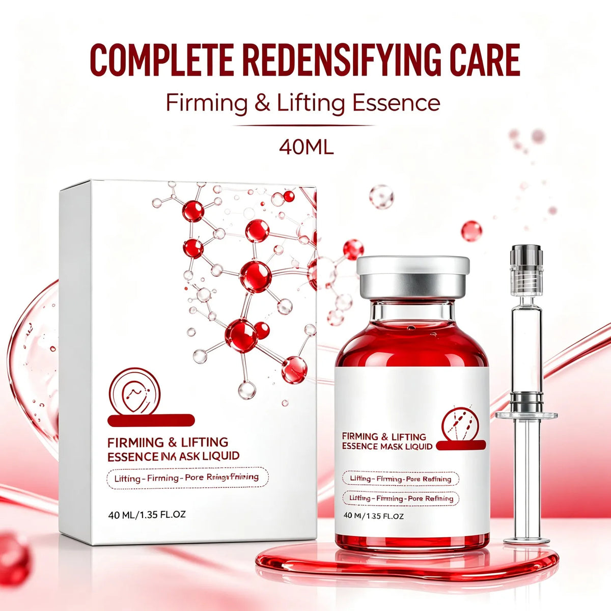 Firming Facial Essence 40ml – Hydrating Night Serum & Makeup Prep for Smooth-Looking Skin