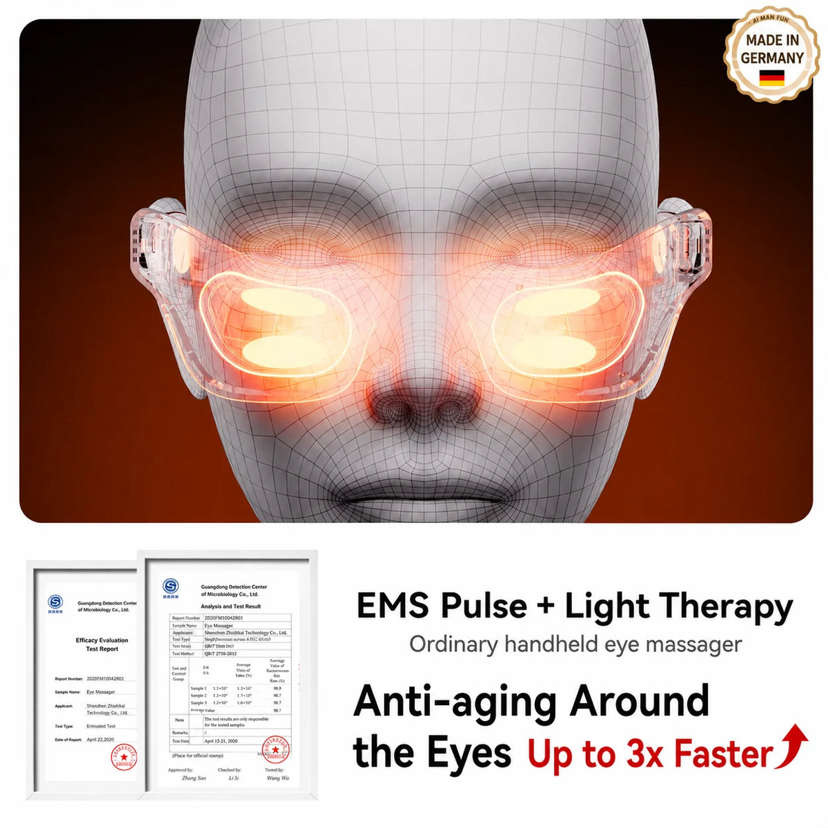 Electric Eye Massager – LED Light, Ionic Care & Vibration Massage Device